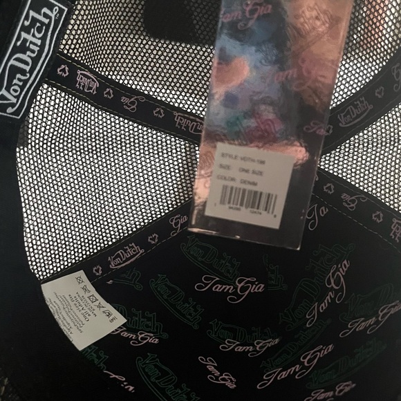 I AM GIA X VON DUTCH Pink Bedazzled Trucker Hat - Picture 3 of 11